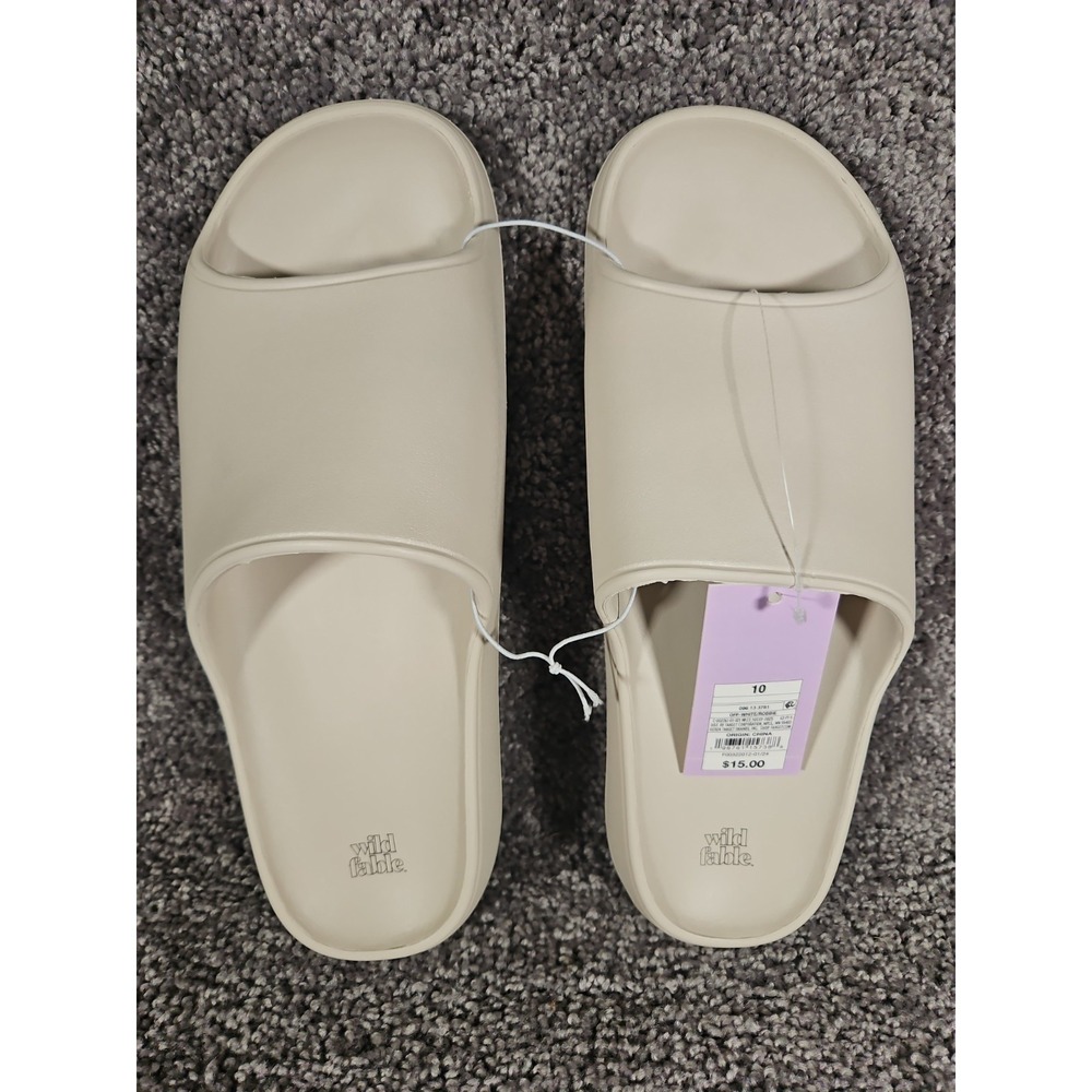 Women's Robbie Slide Sandals Off-White - Wild Fable - SIZE 10